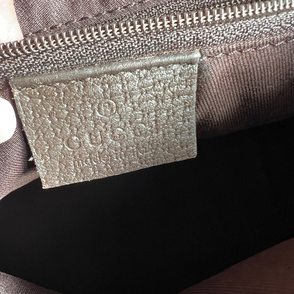 Authentic Gucci GG Canvas Abbey Boston Tote D-Ring Shoulder Leather Handbag - Picture 12 of 14